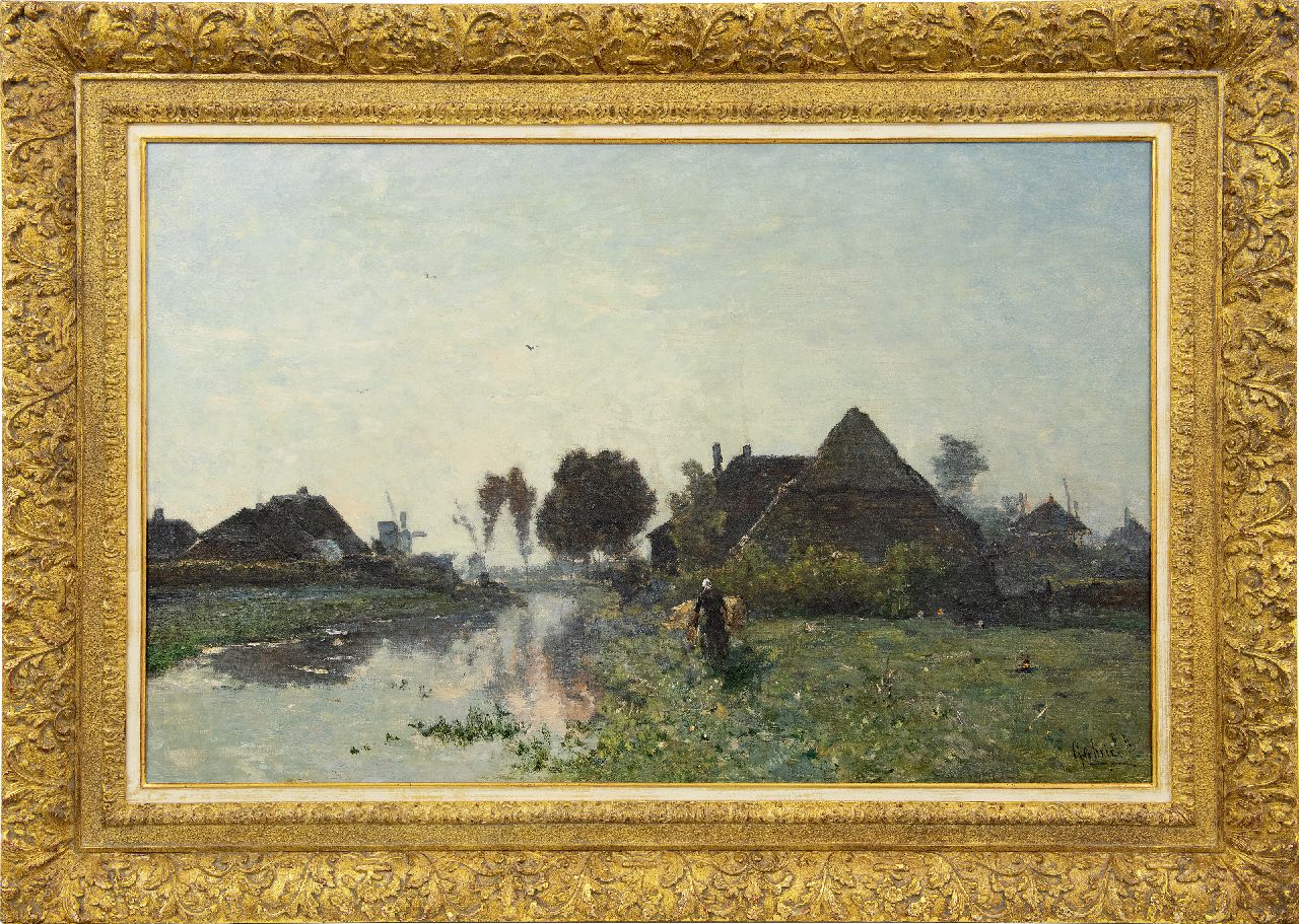 Gabriel P.J.C.  | Paul Joseph Constantin 'Constan(t)' Gabriel | Paintings offered for sale | Early morning near Veenendaal, oil on canvas 66.0 x 101.5 cm, signed l.r. and painted ca. 1870