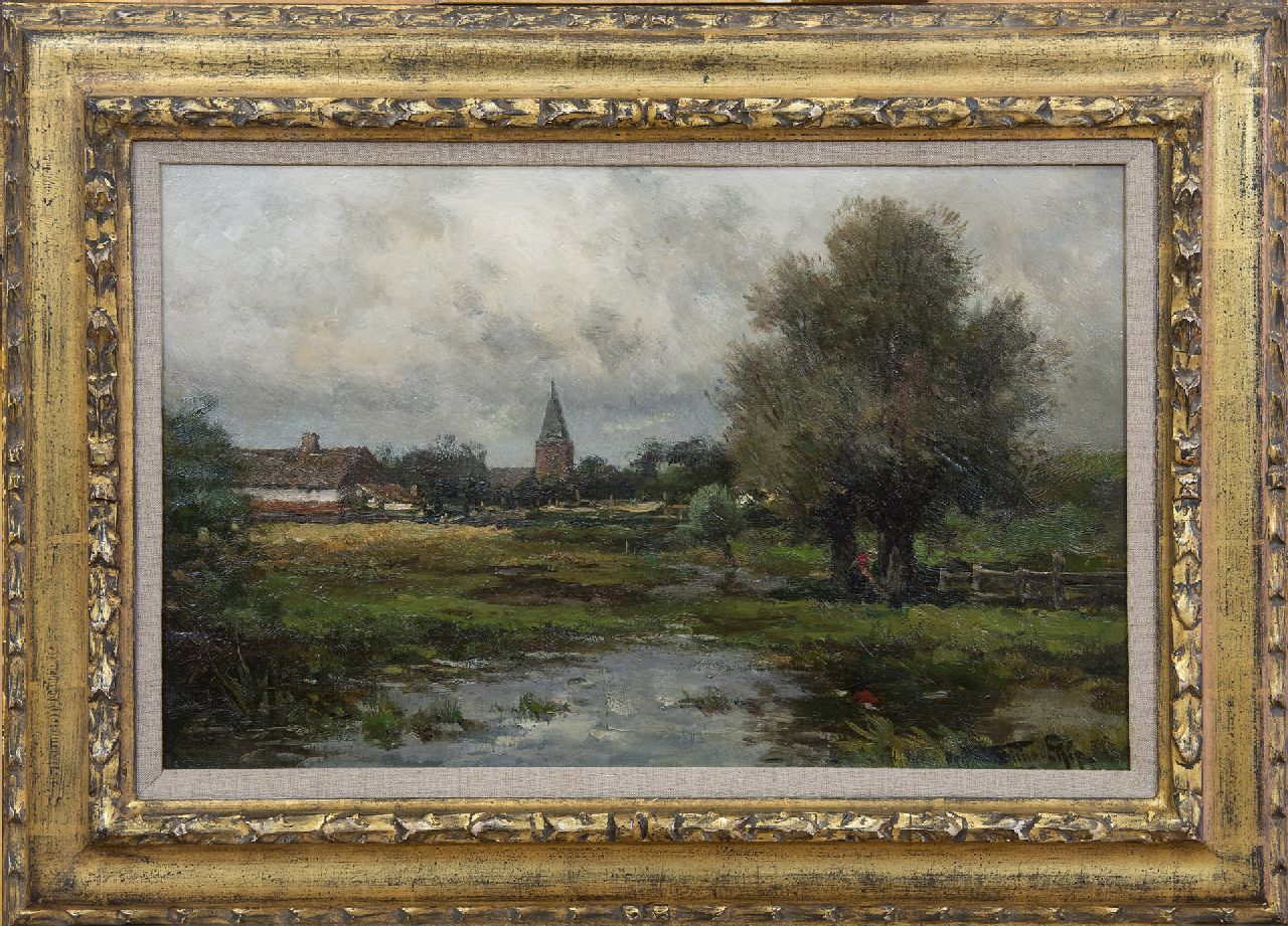 Rip W.C.  | 'Willem' Cornelis Rip, After the rain. View of the village of Neerlangel, oil on canvas 32.6 x 50.3 cm, signed l.r. and on the reverse