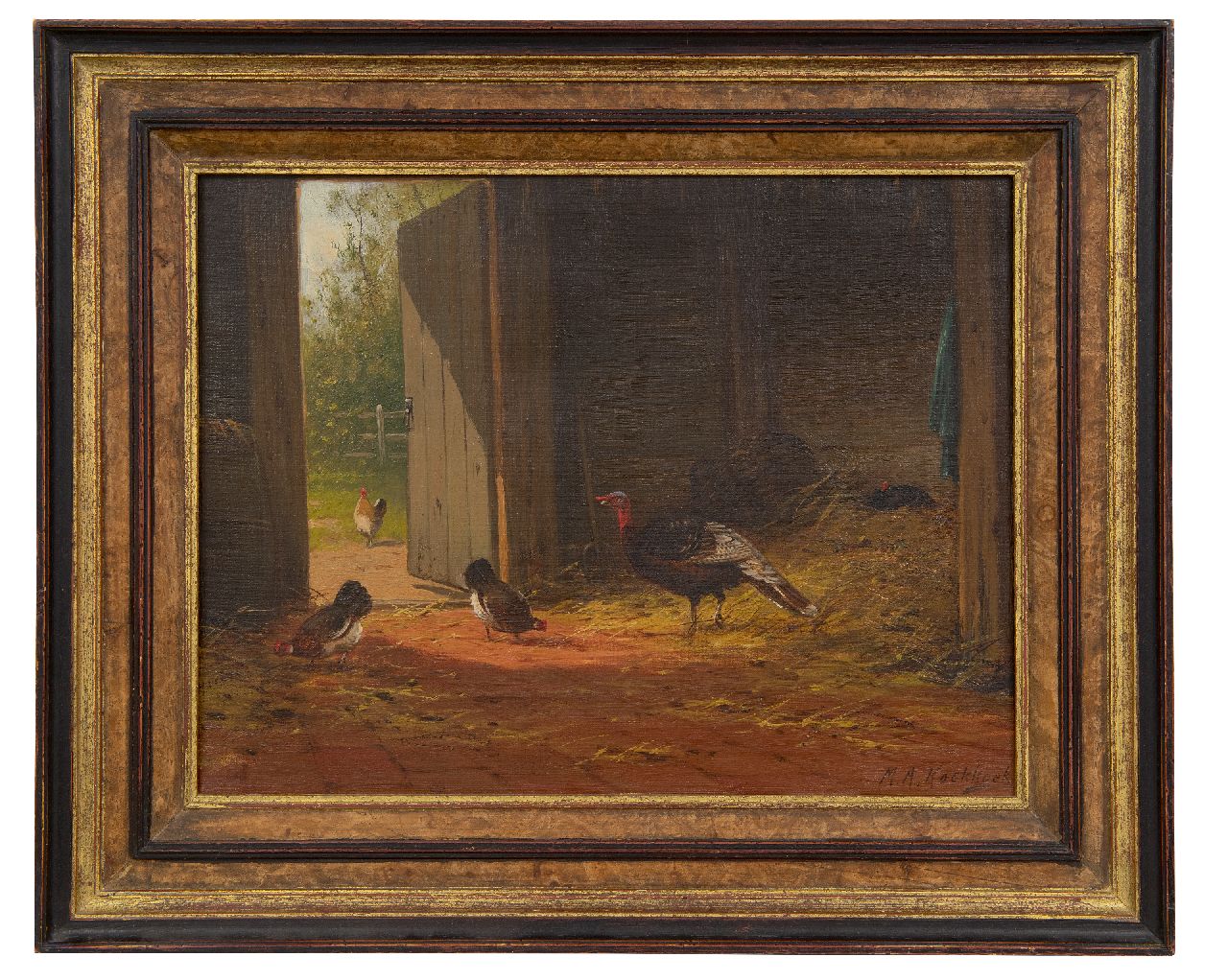Koekkoek II M.A.  | Marinus Adrianus Koekkoek II | Paintings offered for sale | In the barn, oil on canvas 27.3 x 35.5 cm, signed l.r.