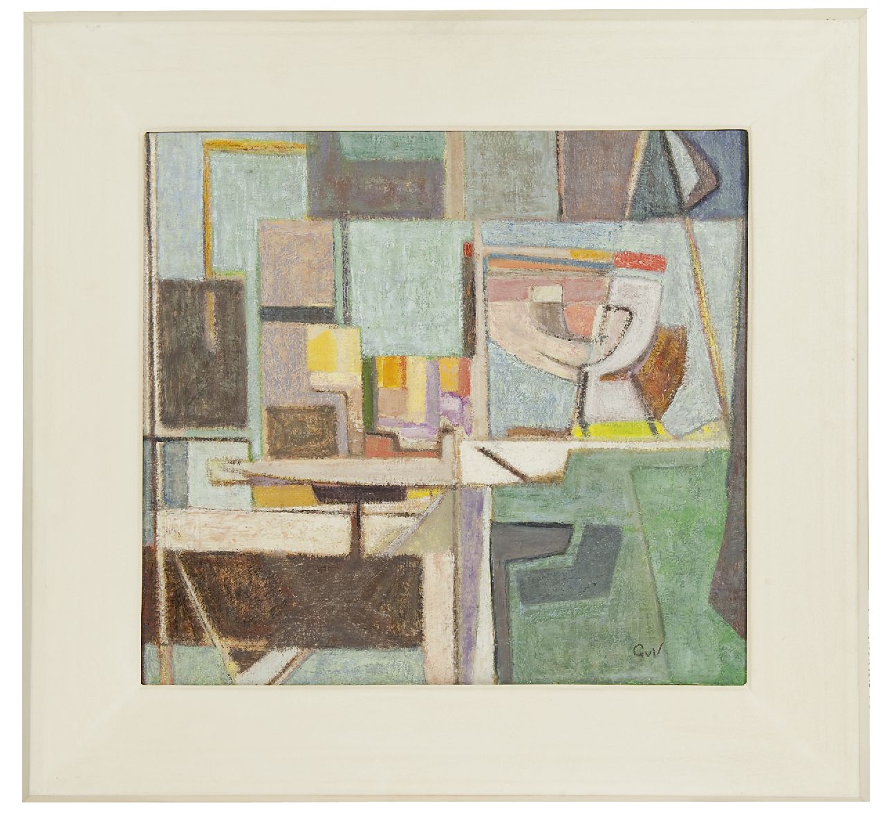 Velde G. van | Gerardus 'Geer' van Velde, Composition, oil on canvas 53.0 x 57.3 cm, signed l.r. with initials and painted between 1945-1950