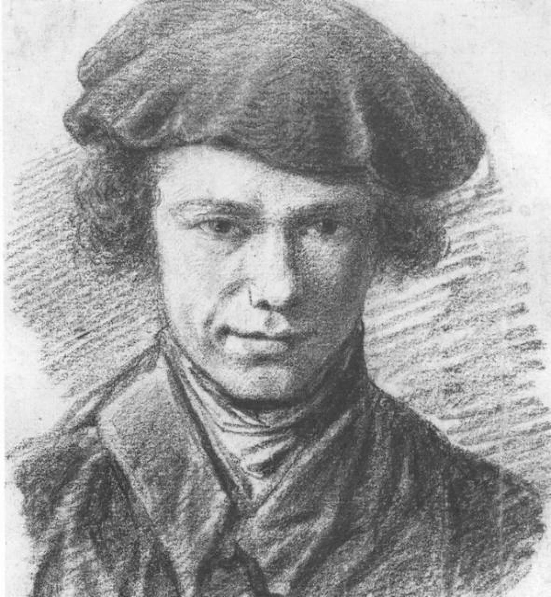 Portrait of artist, painter, watercolourist, draughtsman and sculptor Barend Cornelis Koekkoek