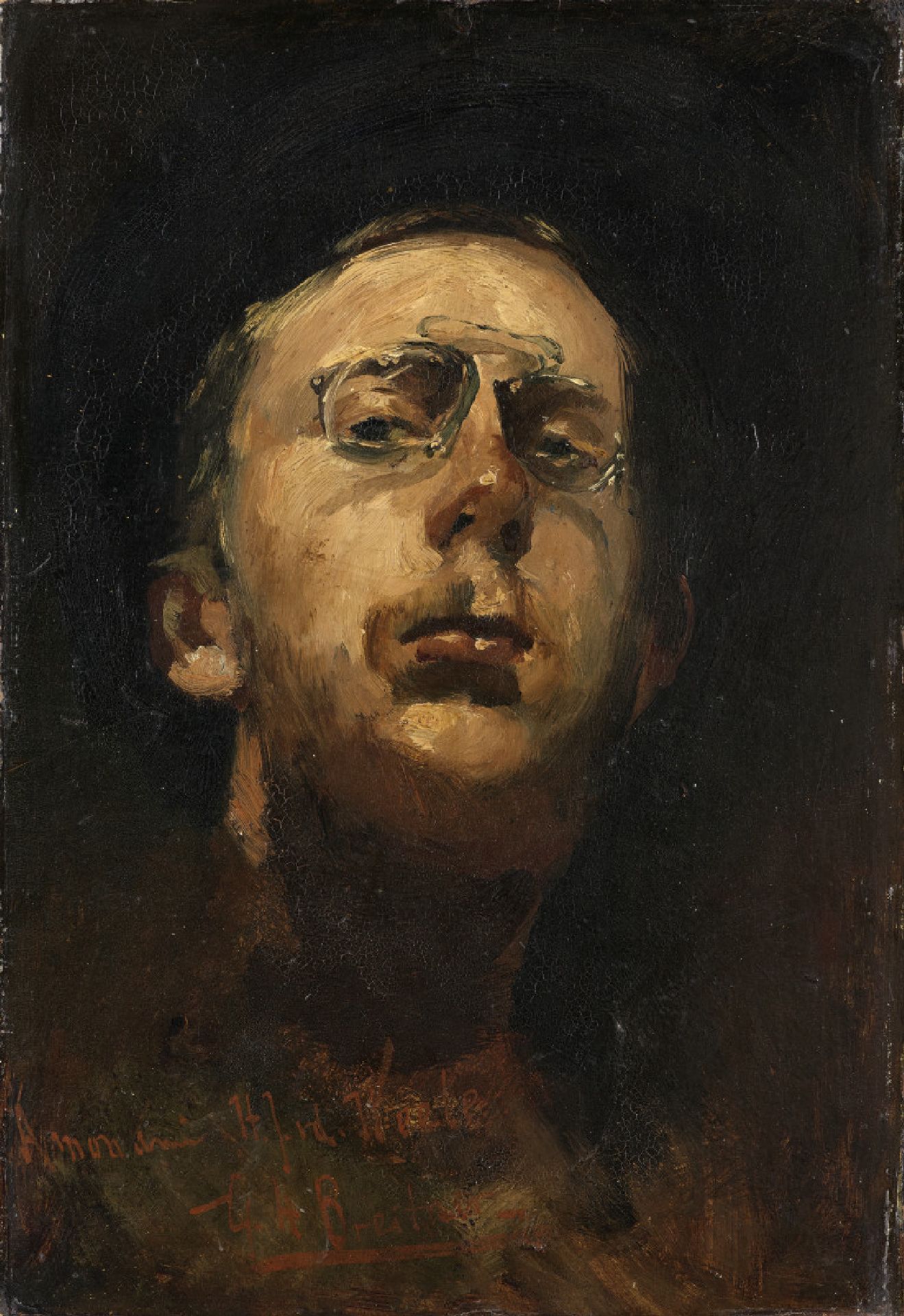 Portrait of artist, painter, watercolourist, draughtsman and printmaker George Hendrik Breitner