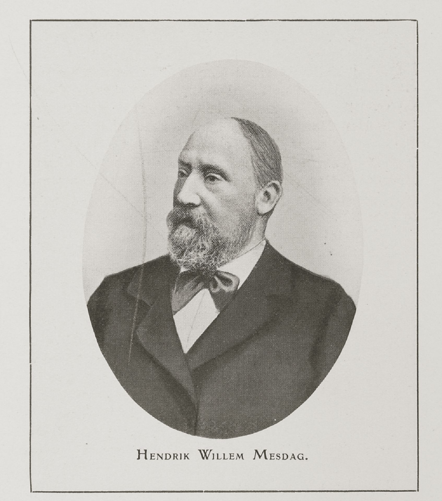 Portrait of artist, painter, watercolourist, draughtsman and printmaker Hendrik Willem Mesdag