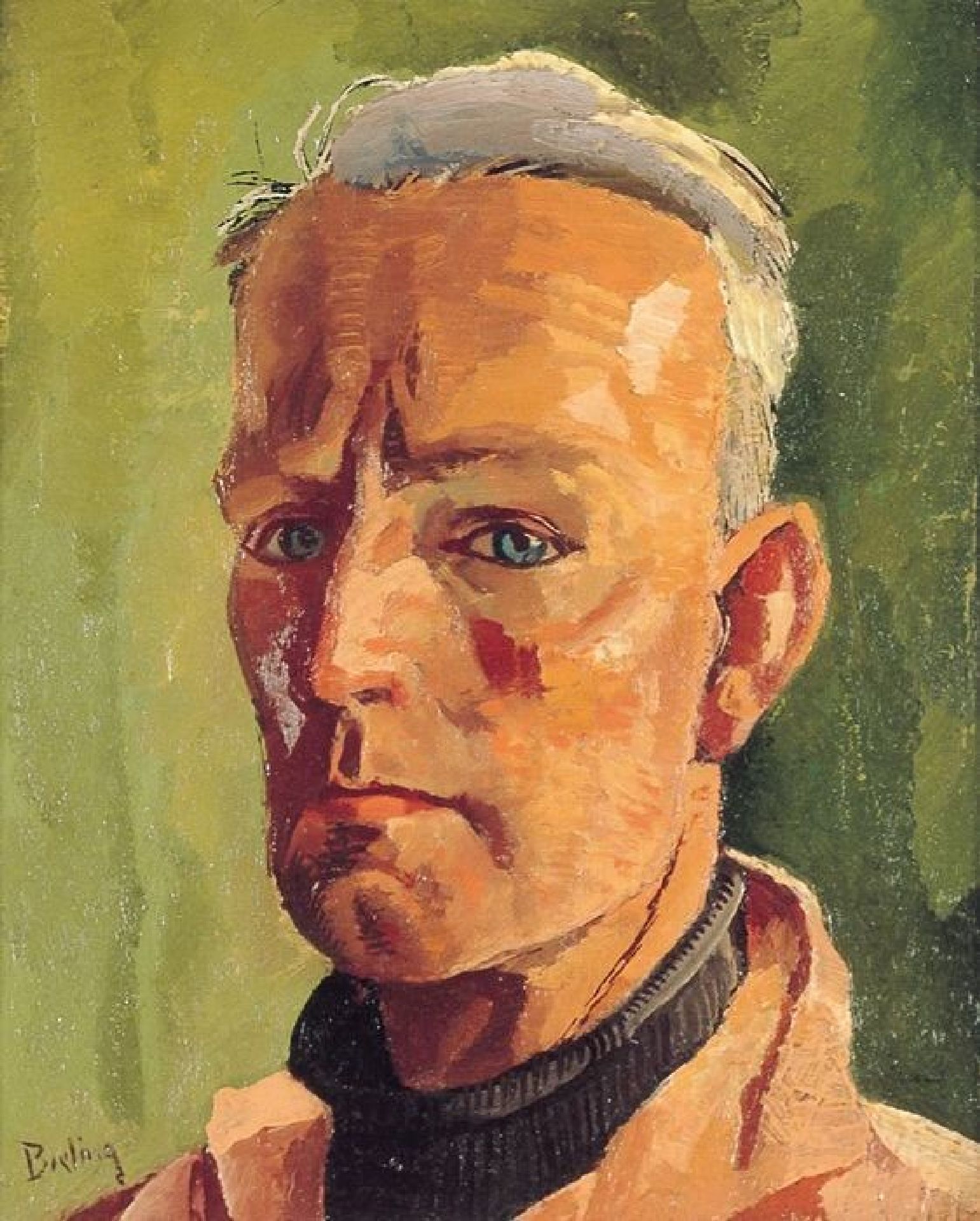 Portrait of artist, painter, watercolourist, draughtsman and sculptor Hermann Friederich 'Herman' Bieling