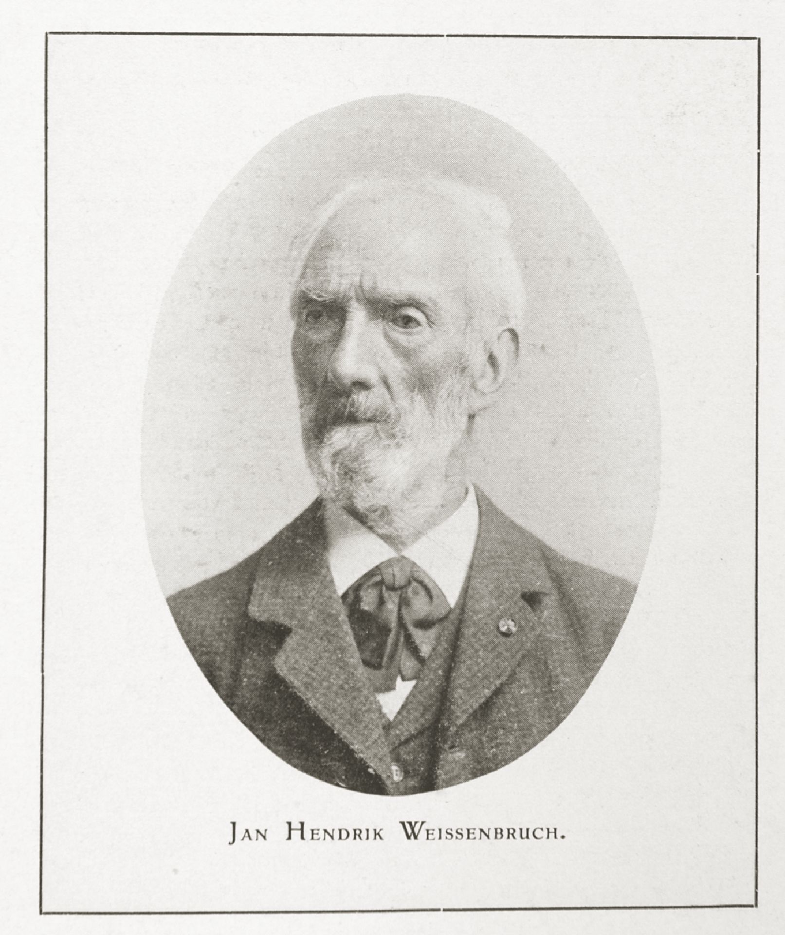 Portrait of artist, painter, watercolourist, draughtsman and printmaker Hendrik Johannes 'J.H.' Weissenbruch