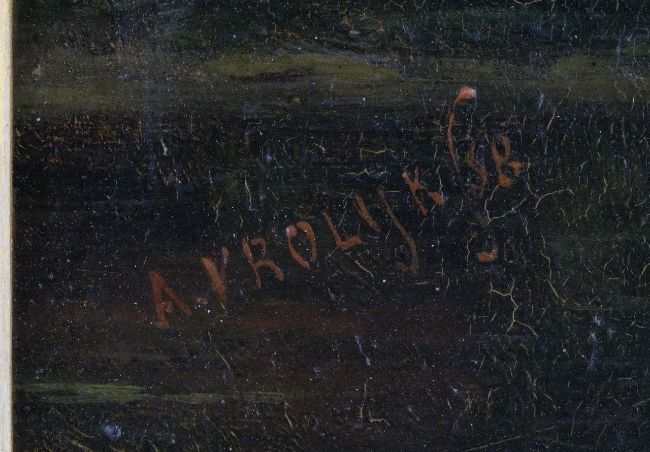 Adriaan Vrolijk signatures A summer view of the Vecht river