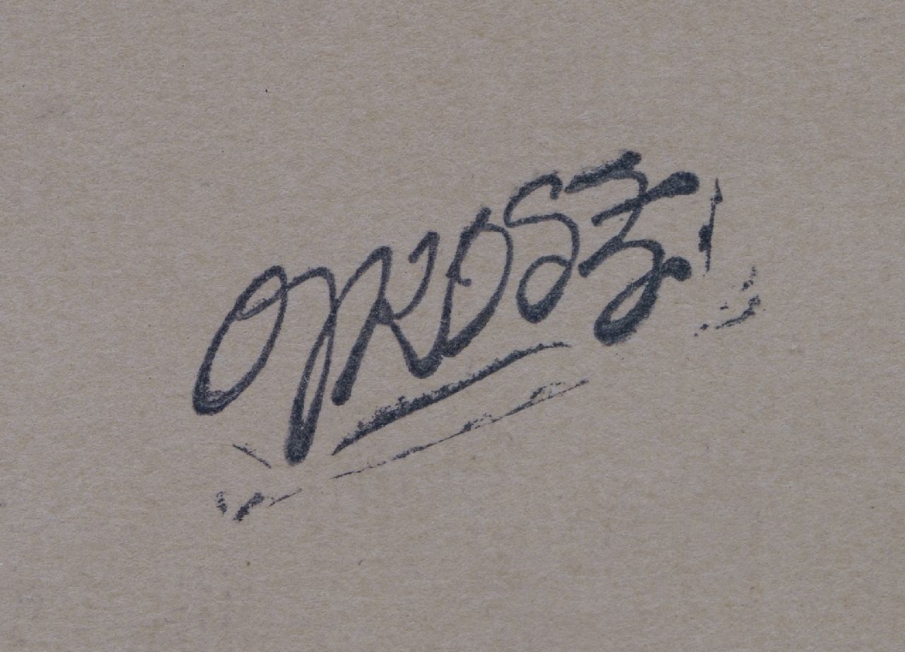 George Grosz signatures Nude with miror image