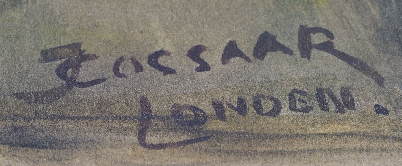Ko Cossaar signatures A horsecar on Westminster Bridge, London