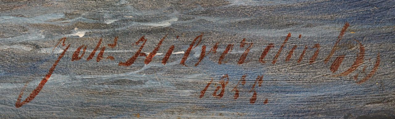 Johannes Hilverdink signatures The rupture of the 'Grebbedijk' on March 5th 1855