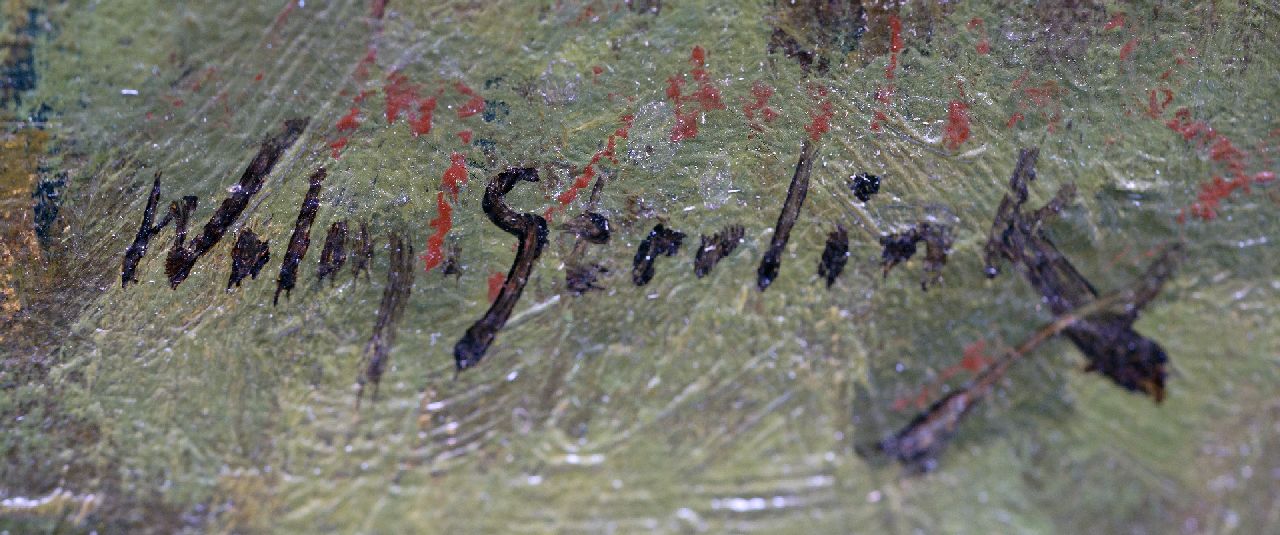 Willem Steeling jr. signatures Grazing sheep on the heathland