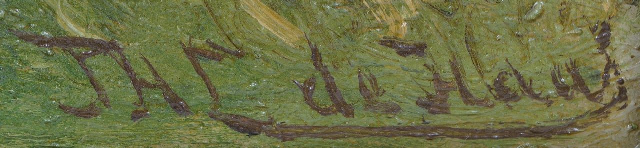 Jan de Haas signatures Resting cattle in a meadow