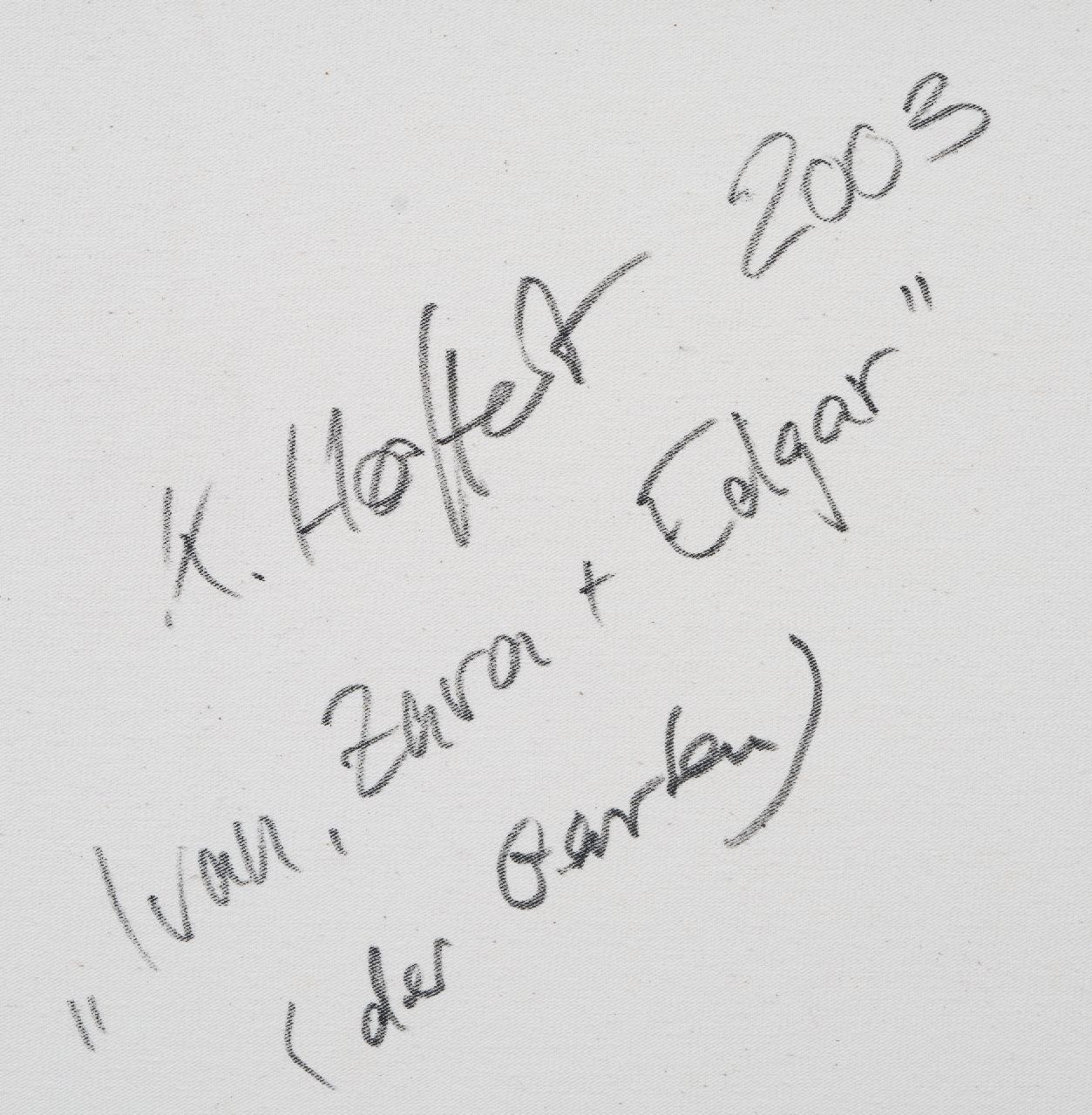 Katrin Hoffert signatures Ivan, Zara + Edgar (der Garten)