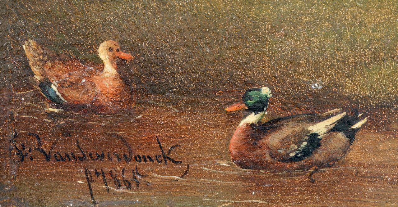 Frans van Severdonck signatures Landscape with sheep