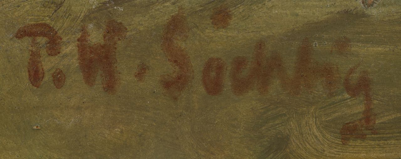 Paul Werner Söchtig signatures A female nude standing in a boudoir