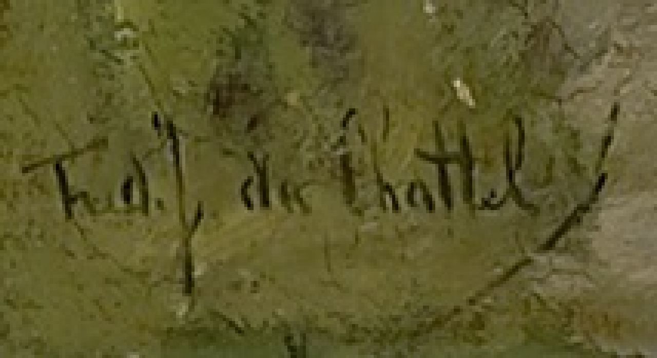 Fredericus Jacobus van Rossum du Chattel signatures A wharf at a river