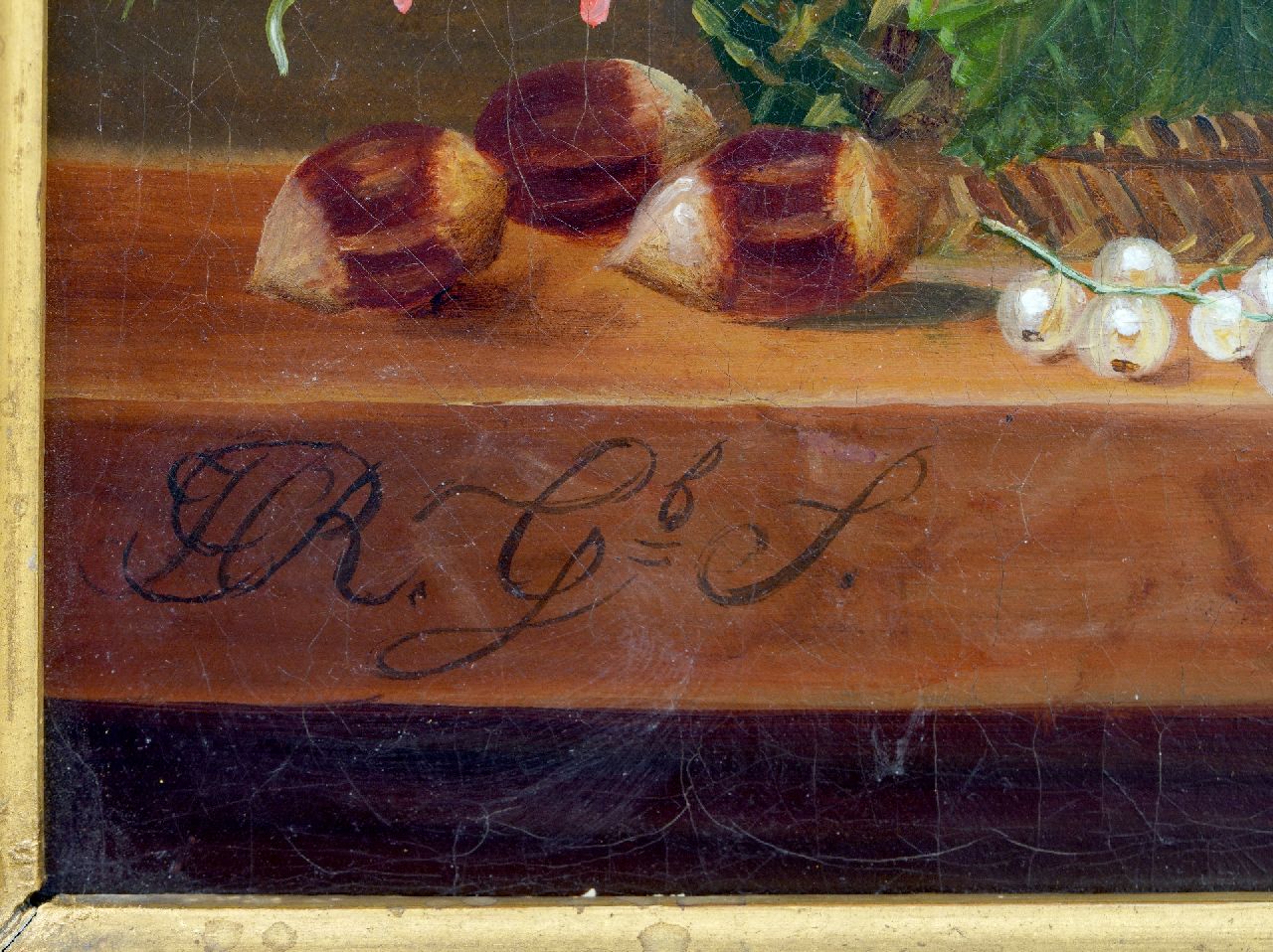 Onbekend signatures A still life with flowers in a basket
