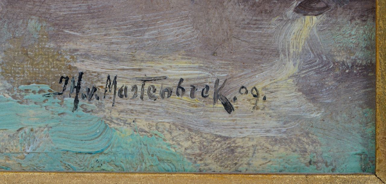 Johan Hendrik van Mastenbroek signatures The Aelbrechtskolk in Delfshaven, Rotterdam