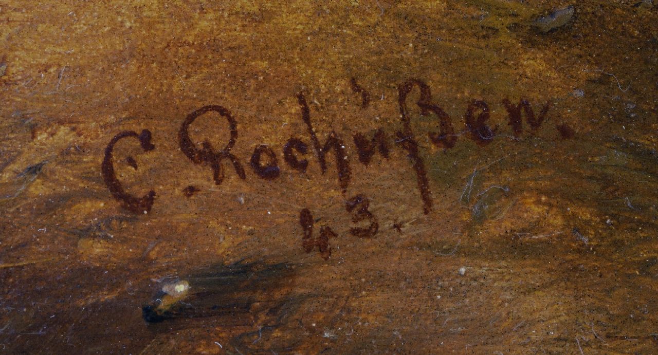 Charles Rochussen signatures Resting travellers at the inn