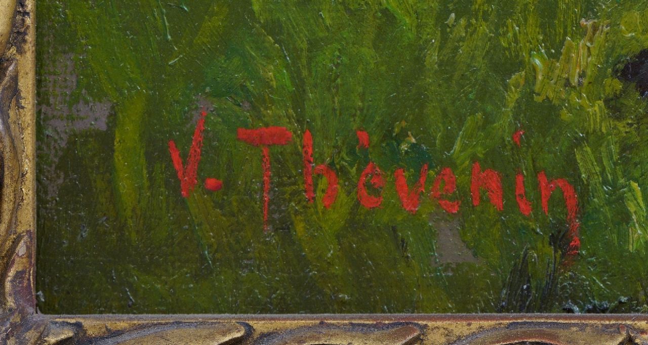 Louis Victor Thevenin signatures Spring in the village
