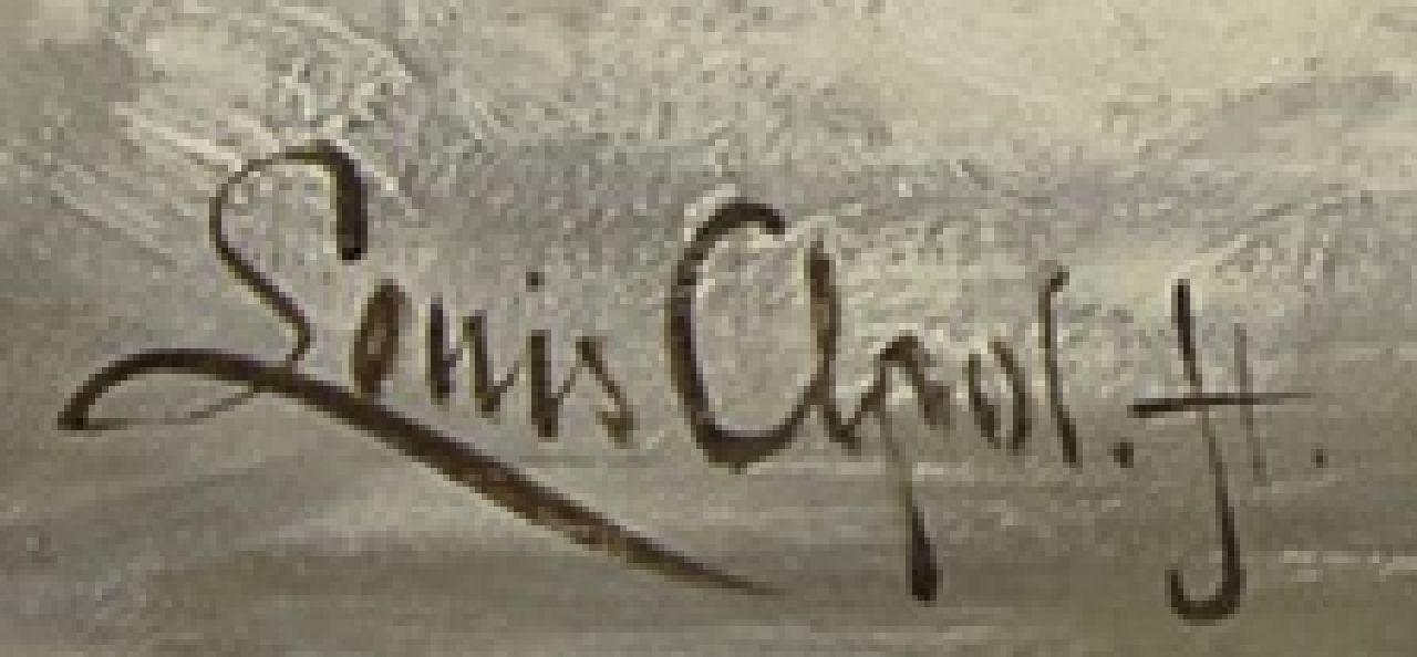 Louis Apol signatures A winter landscape