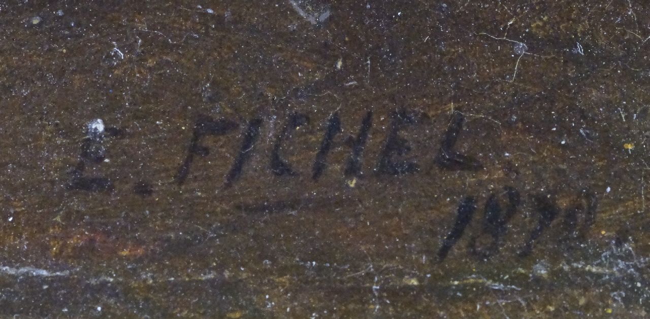 Eugène Fichel signatures The chess players