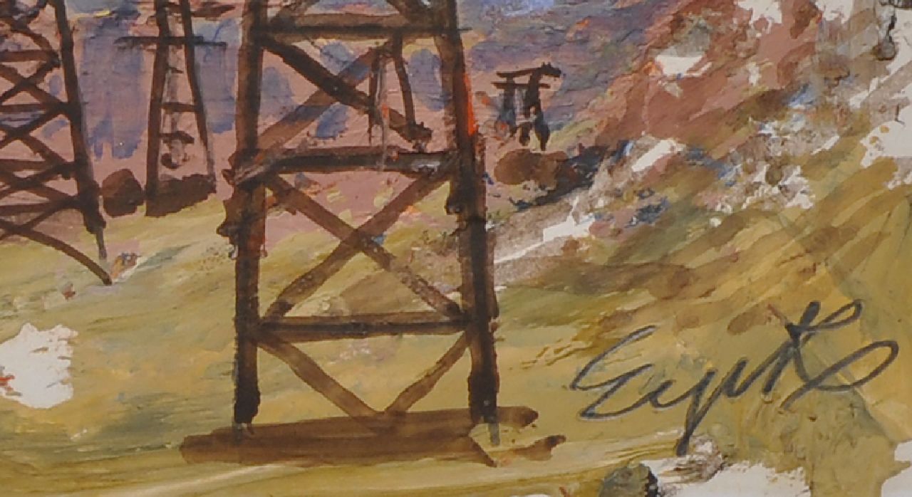 Charles Eyck signatures A hilly landscape