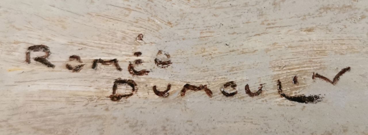 Roméo Dumoulin signatures Children at the beach