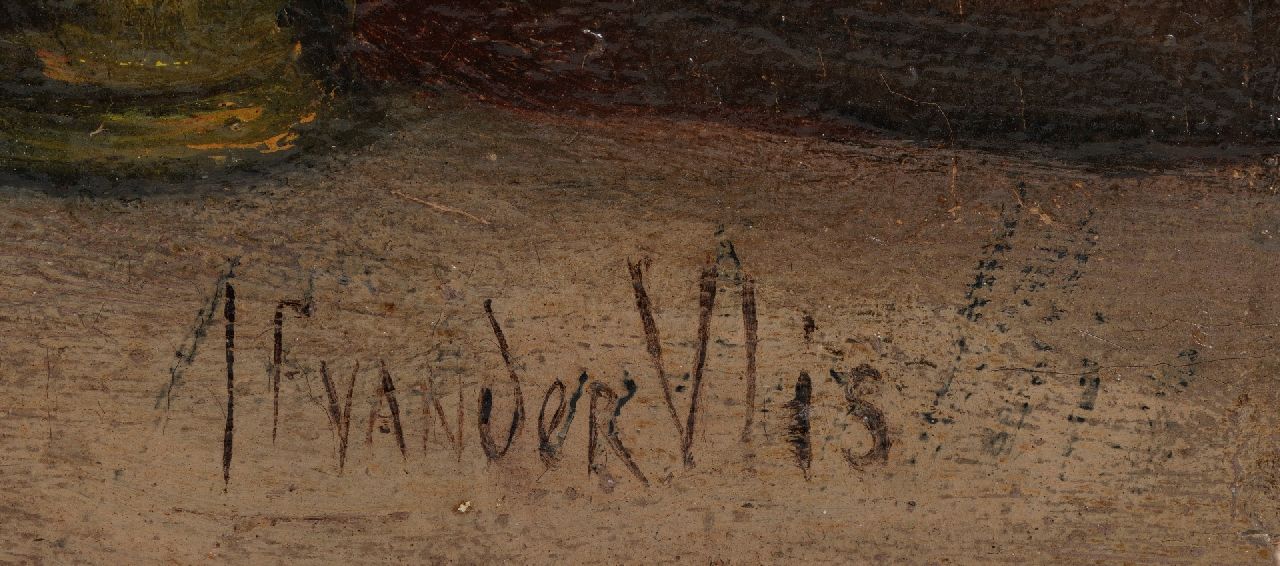 Johannes Franciscus van der Vlis signatures A view in the cellar of wine merchant Finjé & Co. in Utrecht