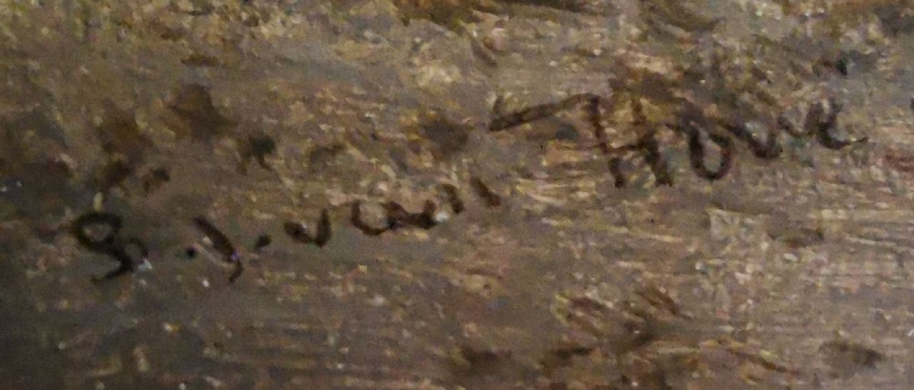 Bart van Hove signatures The Korte Voorhout, The Hague, with the Wachtje at the Malieveld