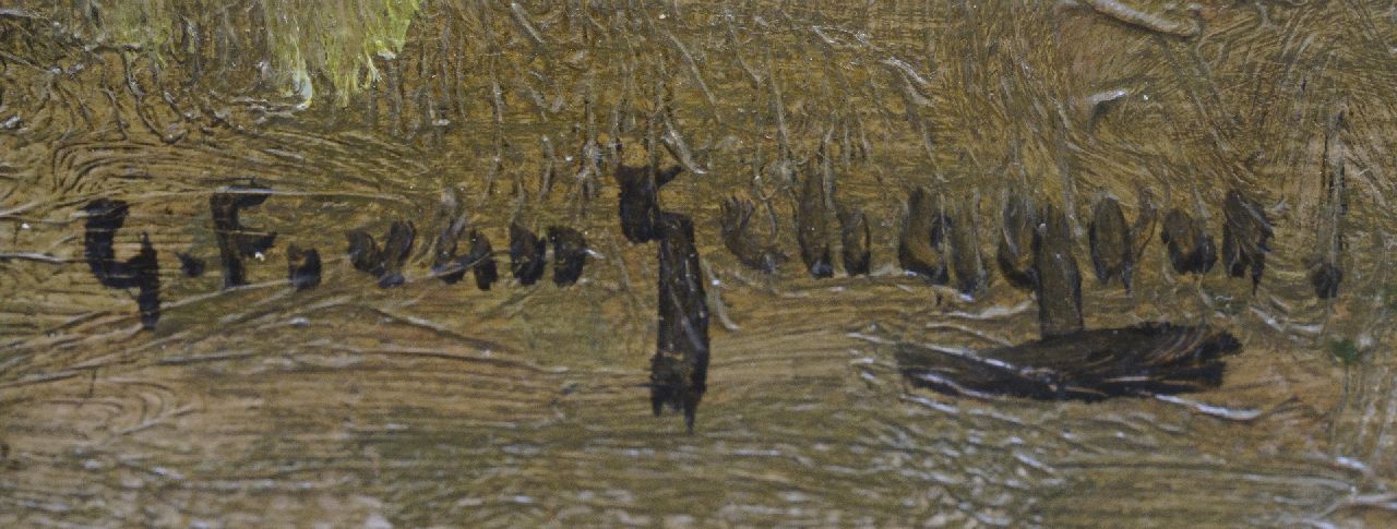 Gerbrand Frederik van Schagen signatures Farm along a canal