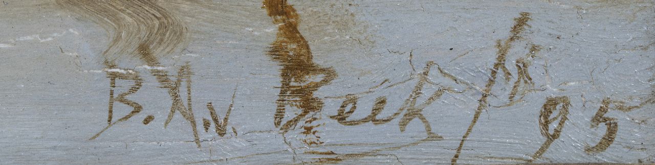 Bernard van Beek signatures A lumber mill and a shipyard on a river