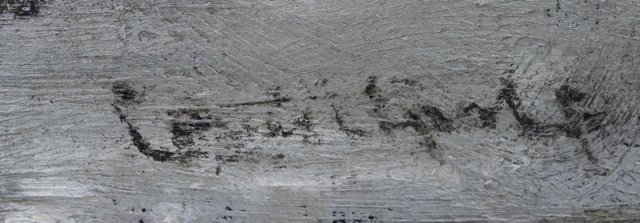 Louis Apol signatures After snowfall: horse and cart on snowy forest path