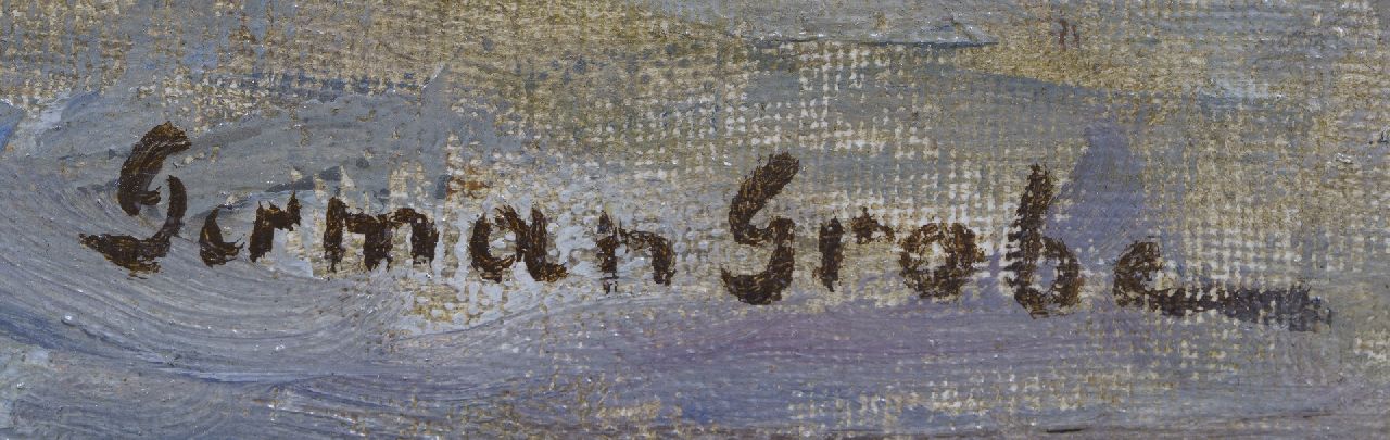 German Grobe signatures Returning fishing boat