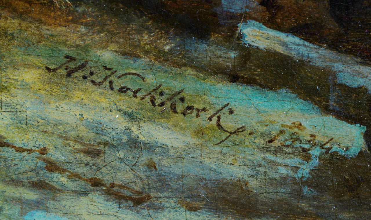 Hermanus Koekkoek signatures Shipwreck near a rocky coast