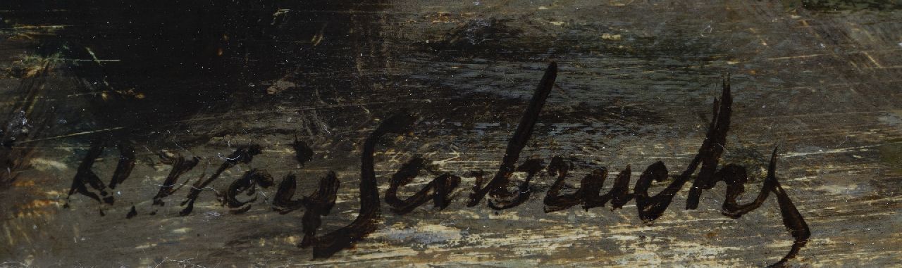 Jan Hendrik Weissenbruch signatures At the Nieuwkoopse Plassen