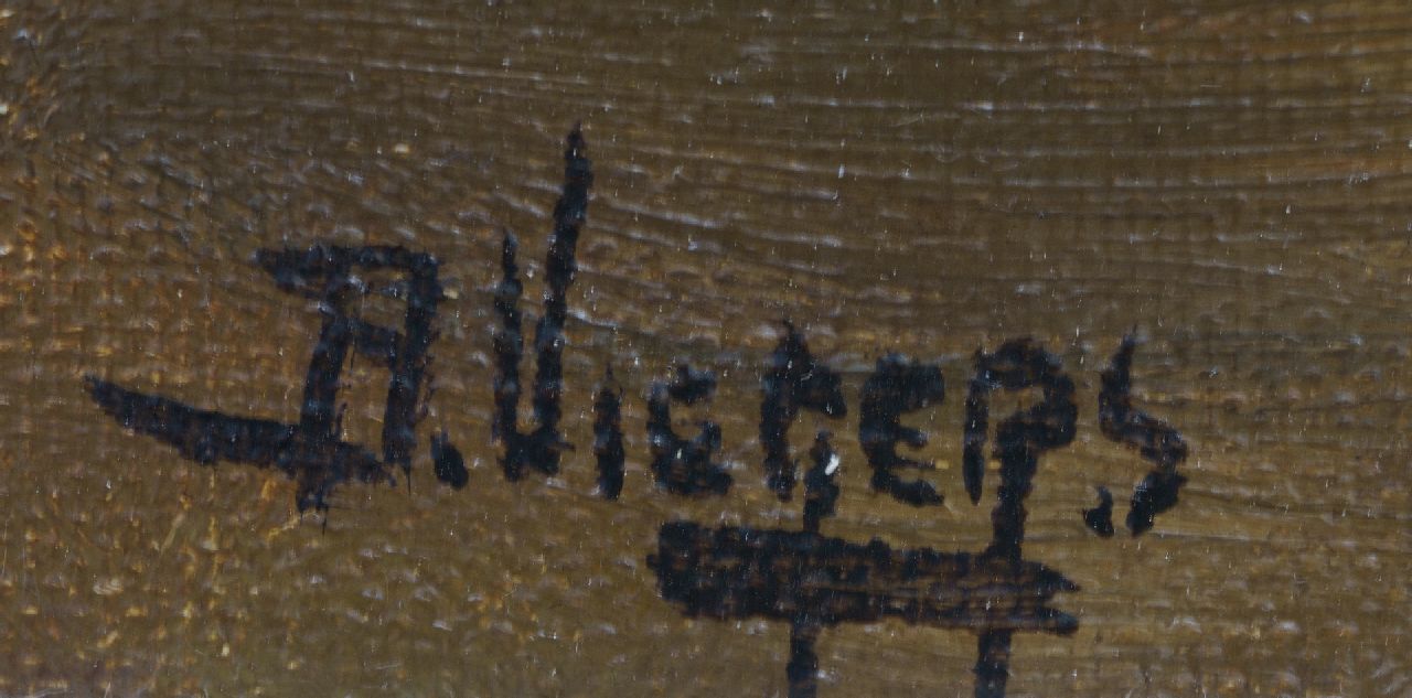 Ben Viegers signatures The Vrouwe van Rijnsburgerbrug, close to the Nieuwe Kerk, in Delft