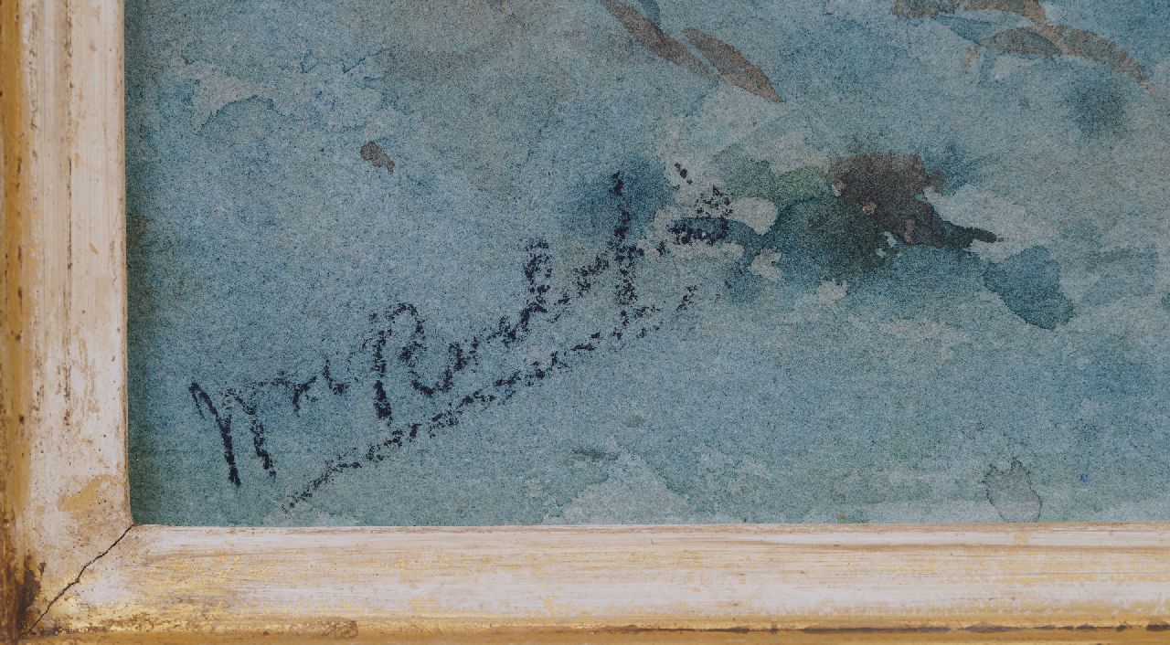 Willem Roelofs signatures Landschaft mit Bleichfeld