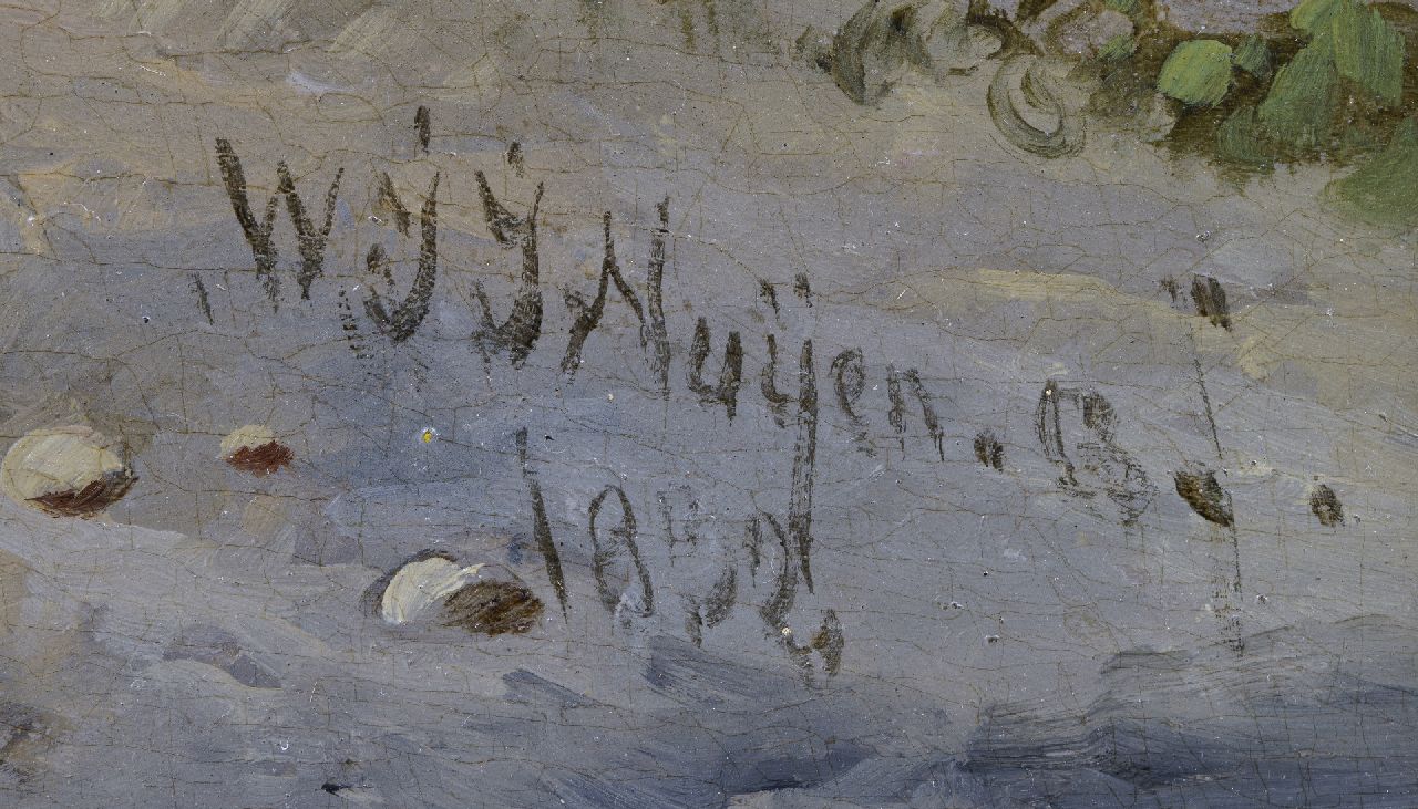 Wijnand Nuijen signatures A man and woman in the cloister of the Dom Church in Utrecht