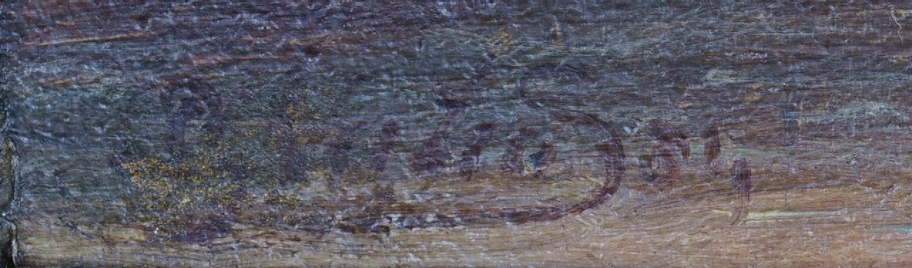 Petrus Gerardus Vertin signatures Stadsgezicht te Leiden