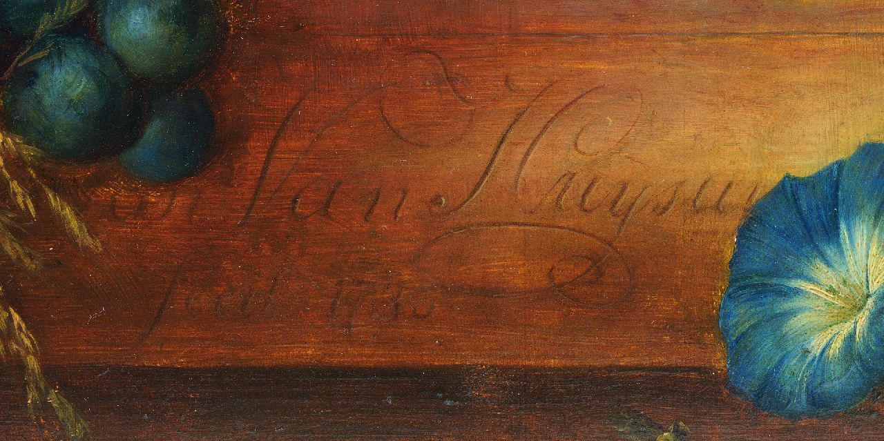Hollandse School, 19e eeuw signatures Still life of flowers and fruit