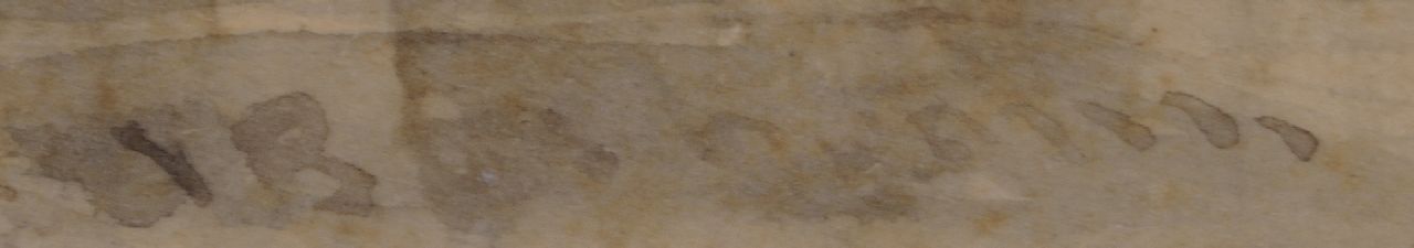 Johannes Bosboom signatures Interior of the Grote Kerk te Breda with the funerary monument of Engelbert I van Nassau