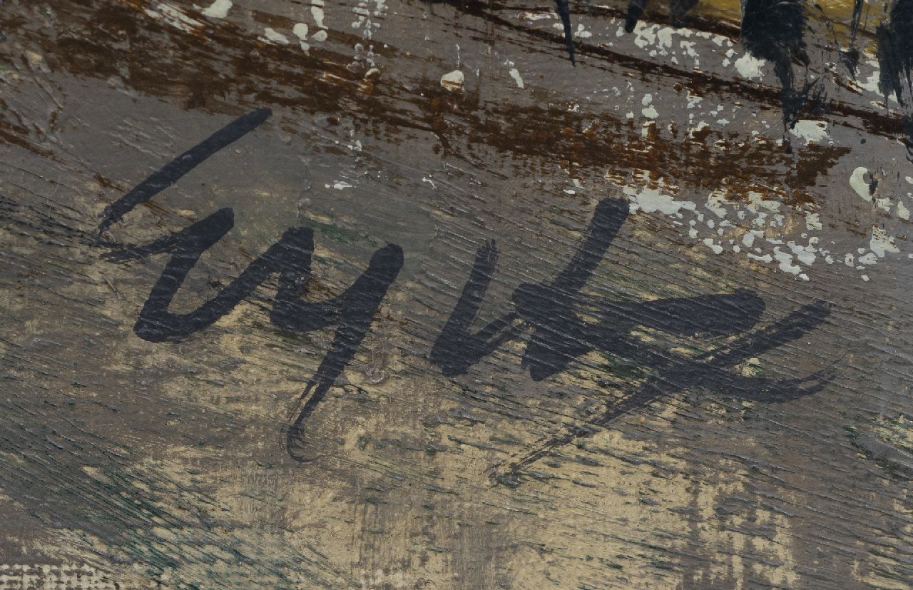 Charles Eyck signatures The Boulevard St. Denis in Paris