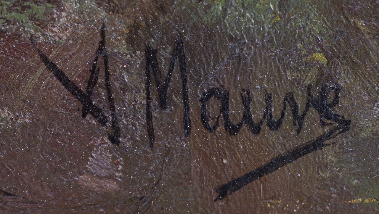 Anton Mauve signatures Digging potatoes