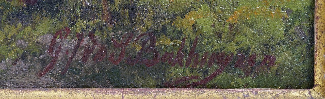 Gerardine van de Sande Bakhuyzen signatures A still life of flowering springs and violets on the forest soil