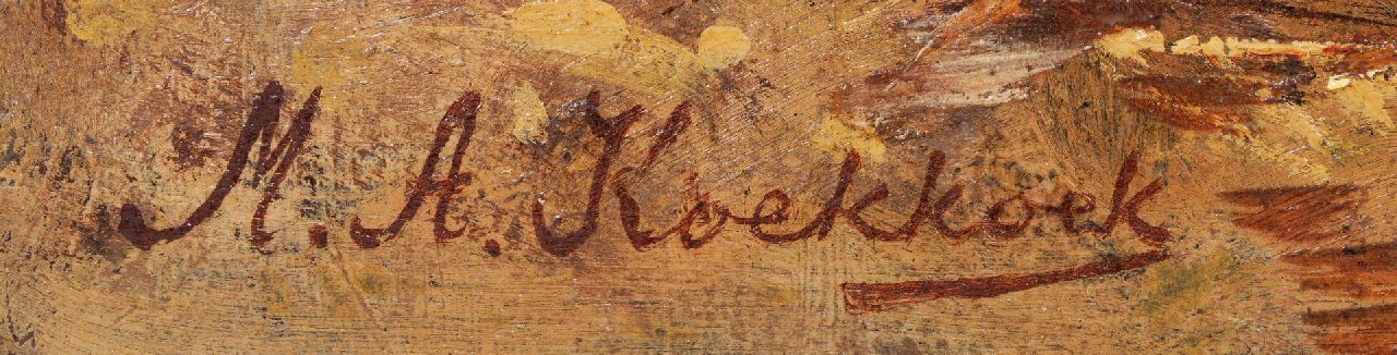 Marinus Adrianus Koekkoek II signatures Rooster and hen