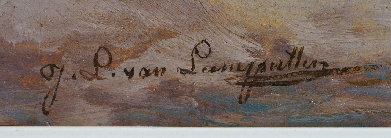 Jef van Leemputten signatures Ducks along a pond