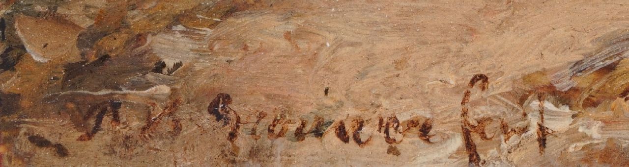 Petrus Marius Brouwer signatures Panoramic summer landscape