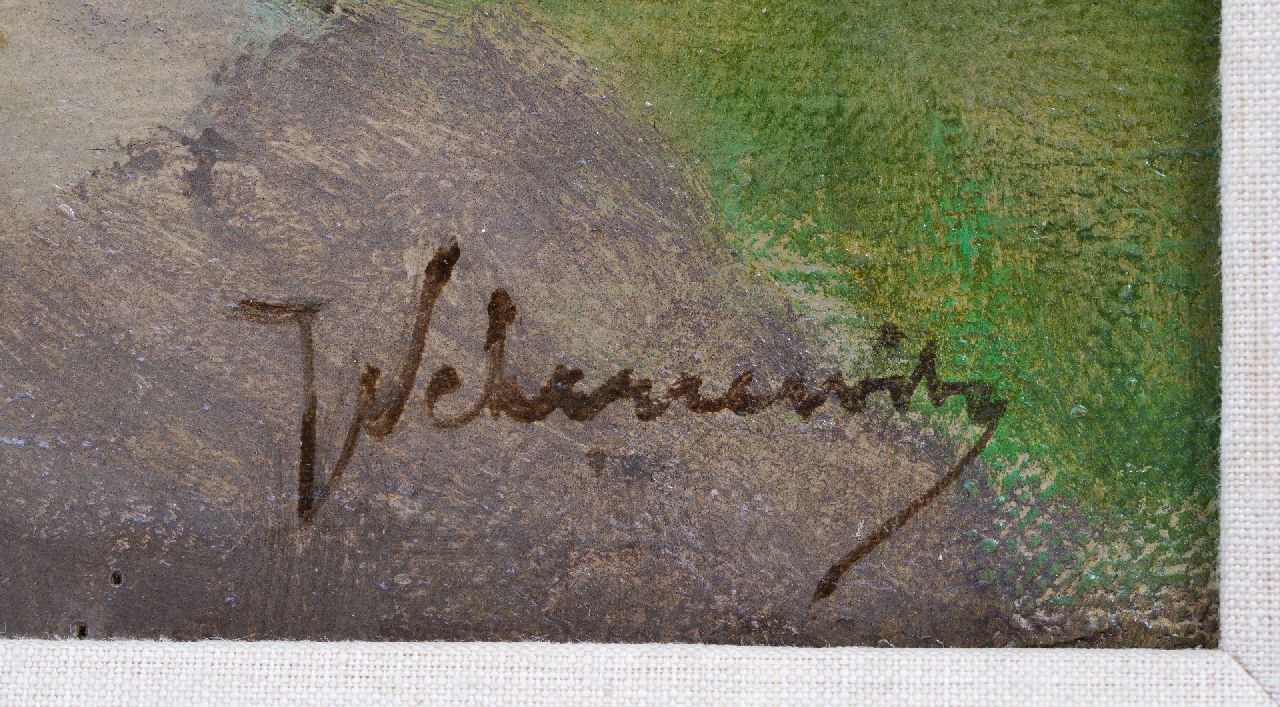 Johan Frederik Cornelis Scherrewitz signatures Collecting wood with a horse cart in a dune landscape