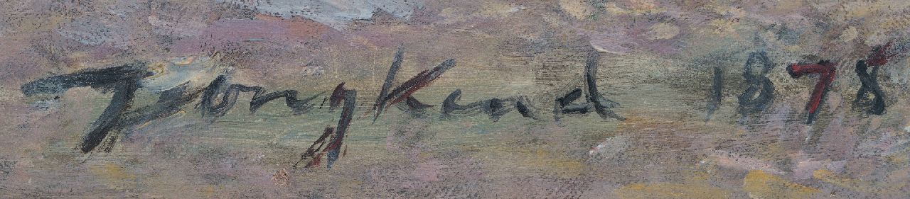Johan Barthold Jongkind signatures La Meuse et le Merwede devant Dordrecht (Hollande), effet de Soir