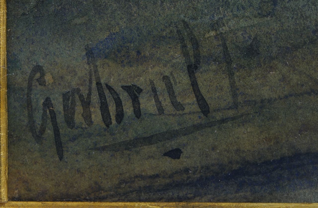 Constan Gabriel signatures Mill at sunset